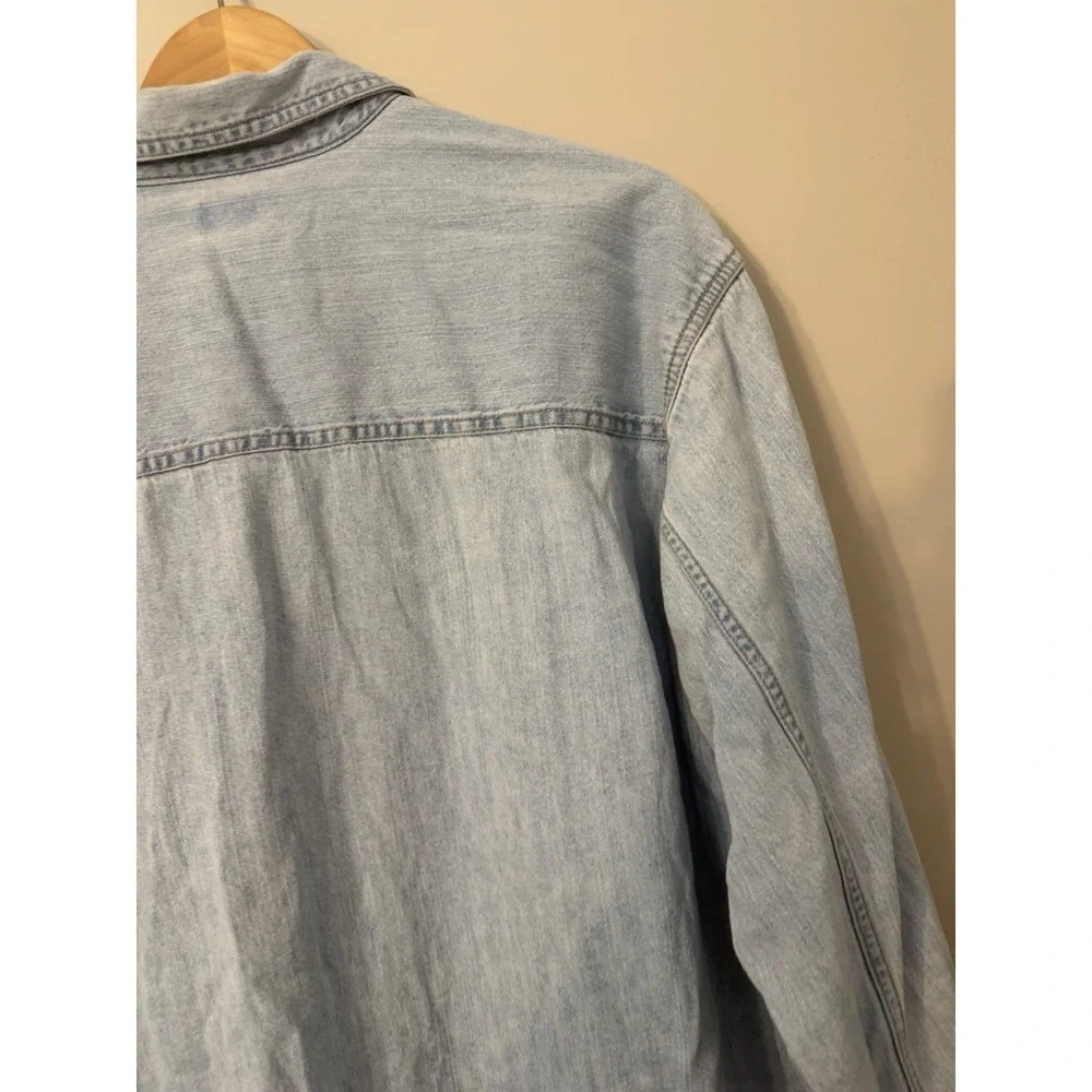 Levi's Light Wash Denim Button Down Shirt Casual Workwear Mens Large